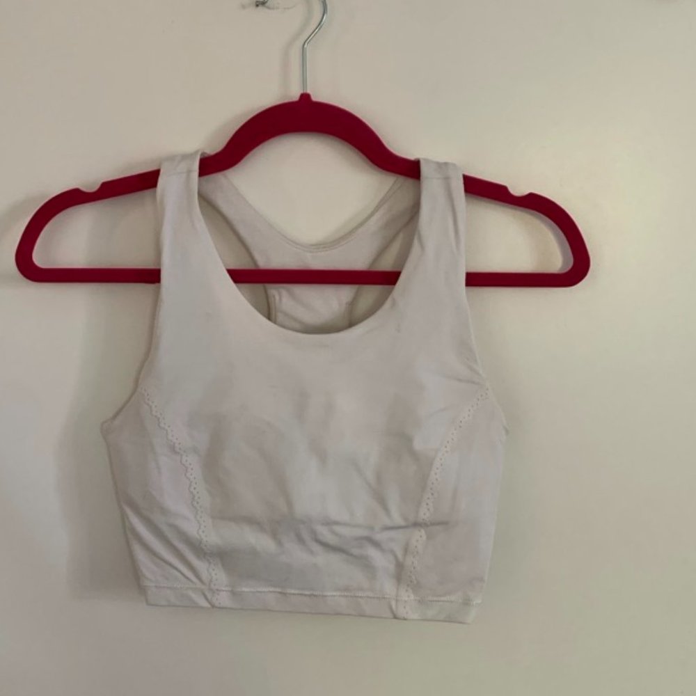 Lululemon White Bra Crop Top Sports Bra
